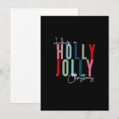 Invitation Avoir Holly Xmas Jolly Noël Rainbow_1 (Devant / Derrière)