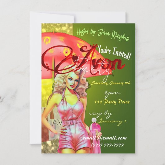 Invitation Avon Party (Devant)