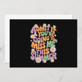 Invitation Avoue-le, tu vas me manquer cet été (Devant / Derrière)