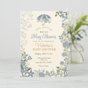 Invitation Avril Douches Apportent Mai Fleurs Baby shower de 