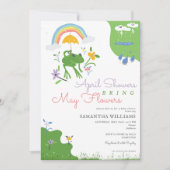 Invitation Avril Douches Apportent mai Fleurs Baby shower de (Devant)