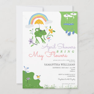 Invitation Avril Douches Apportent mai Fleurs Baby shower de