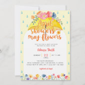 Invitation Avril Douches Apporter Mai Fleurs Baby shower Invi (Devant)