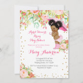 Invitation Avril Douches Baby shower afro-américain (Devant)