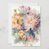 Invitation Avril Douches Fête des mariées Jardin Floral (Dos)