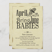 Invitation Avril Douches Juin Bébé (Devant / Derrière)