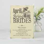Invitation Avril Douches Mai Mariées (Debout devant)