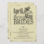 Invitation Avril Douches Mai Mariées (Devant / Derrière)