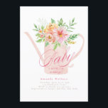 Invitation Avril Fleurs L'arrosage peut Baby shower Invitatio<br><div class="desc">Avril Fleurs L'arrosage peut Baby shower Invitation</div>