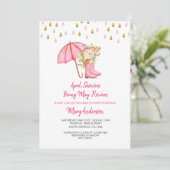 Invitation Avril Les douches apportent le Baby shower de mai  (Debout devant)