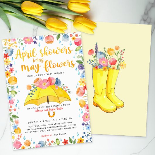 Invitation Avril Les douches apportent le Baby shower de mai 
