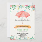 Invitation Avril les pluies apportent mai fleurs (Devant)