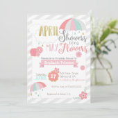 Invitation Avril verse l'invitation de baby shower (Debout devant)