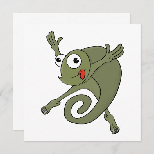 Invitation Awesome Chameleon (Devant / Derrière)