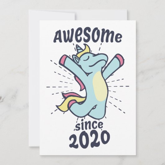 Invitation Awesome depuis 2020 - Anniversaire de enfant Unico (Devant)