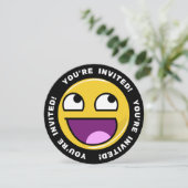 Invitation Awesome Face Meme (Debout devant)