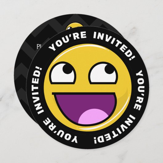 Invitation Awesome Face Meme (Devant / Derrière)