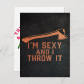 Invitation Ax Throwing Hatchet citations amusantes (Devant / Derrière)