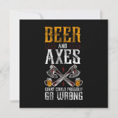 Invitation Axe Throwing Beer And Axes What Could Possibly Go  (Devant)