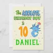 Invitation Axolotl Custom Birthday Boy Matching (Devant)