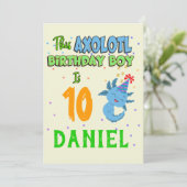 Invitation Axolotl Custom Birthday Boy Matching (Debout devant)