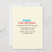 Invitation Axolotl Gamer Anniversaire Jeu vidéo garçon  (Dos)