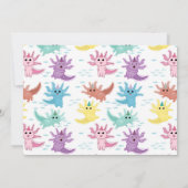 Invitation Axolotl Kids Cute Salamander Photo Anniversaire (Dos)