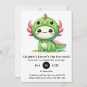 Invitation Axolotl Suit Dragon Anniversaire (Devant)