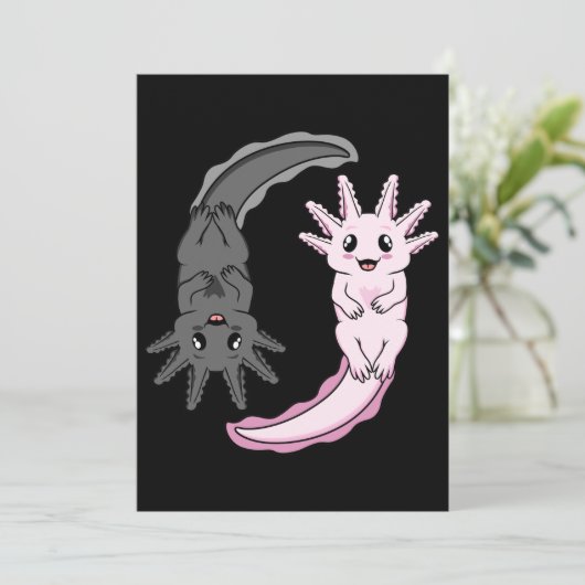 Invitation Axolotl Yin Yang Kawaii Animal Axolotls Lover Owne (Debout devant)