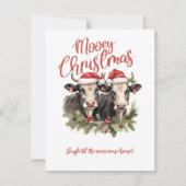 Invitation Ayez des vaches de Noël Moey Noël Noël (Devant)