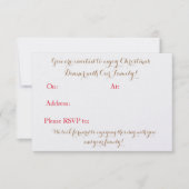 Invitation Ayez un joyeux dîner de Noël (Devant)