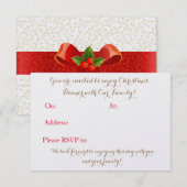 Invitation Ayez un joyeux dîner de Noël (Devant / Derrière)