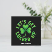 Invitation Ayons de la chance pour la Saint Patrick's Day Fun (Debout devant)