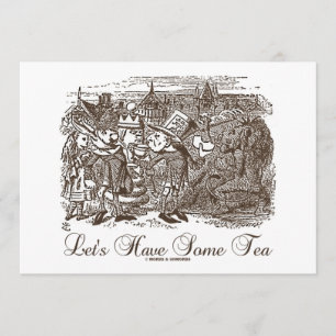 Invitation Ayons du thé (pays des merveilles Alice)