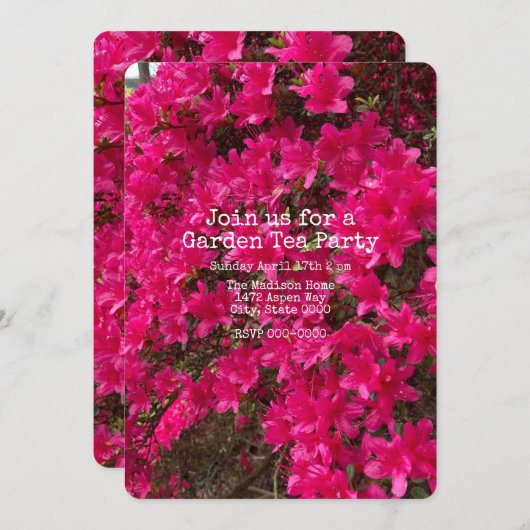 Invitation Azalea (Devant / Derrière)