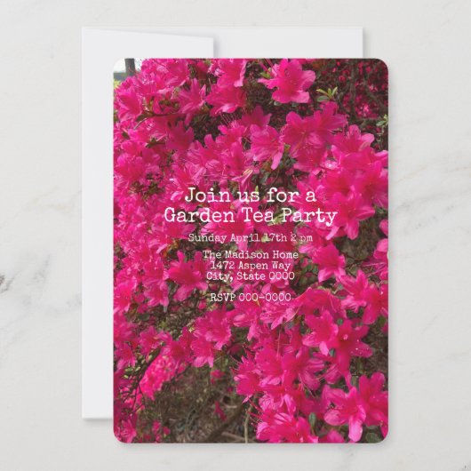 Invitation Azalée  (Devant)