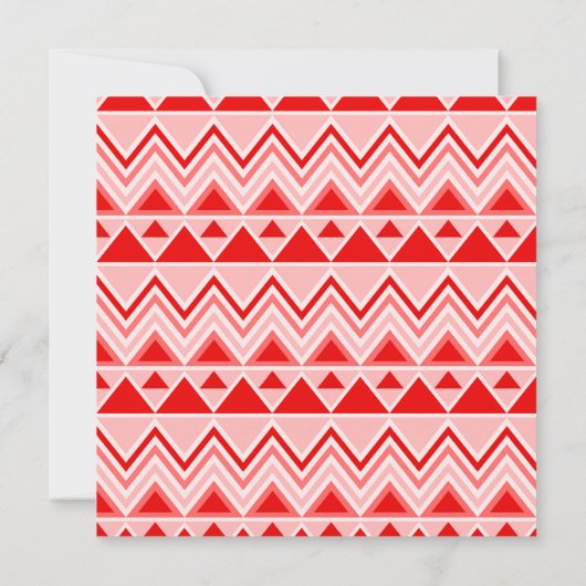Invitation Aztec Andes Triangles Triangle Rouge Chevron (Dos)
