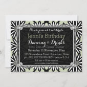 Invitation Aztec Daisies Moderne Fun Anniversaire (Dos)