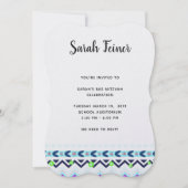 Invitation Aztec fille (Devant)