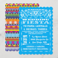 Aztec Graphic Mariage mexicain Papel Picado invita