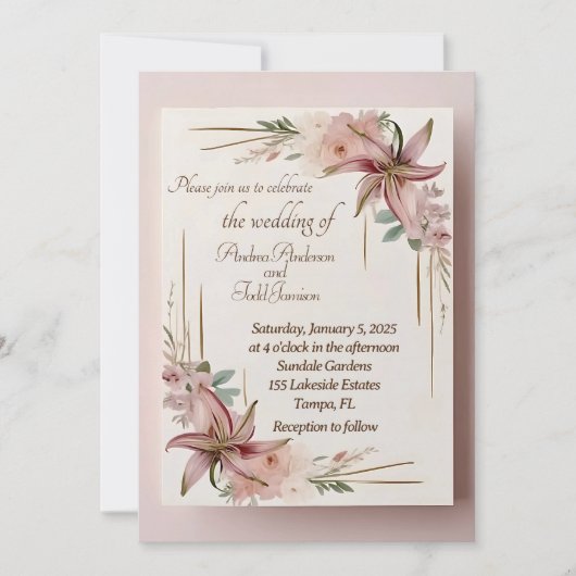 Invitation Aztec Lilly (Devant)