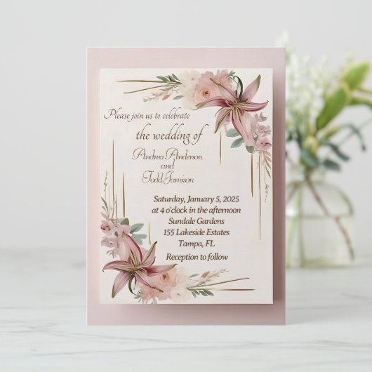 Invitation Aztec Lilly (Debout devant)