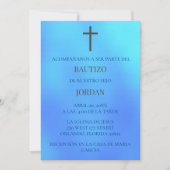 Invitation Azul Invitación de bautizo (Devant)