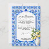 Invitation 🍋💙 Azul & Limone Romance – Classique (Dos)