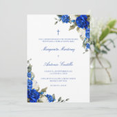 Invitation Azul Real Invitacion de Boda Cristiana Mariage (Debout devant)