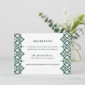 Invitation Azulejo vert | Espagne Réception mariage en mosaïq (Debout devant)