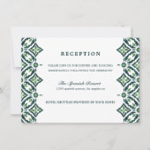 Invitation Azulejo vert | Espagne Réception mariage en mosaïq (Devant)