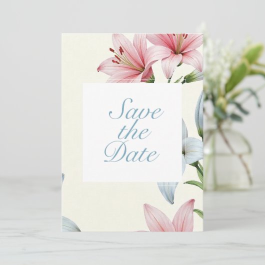 Invitation Azure Bloom V01 (Debout devant)