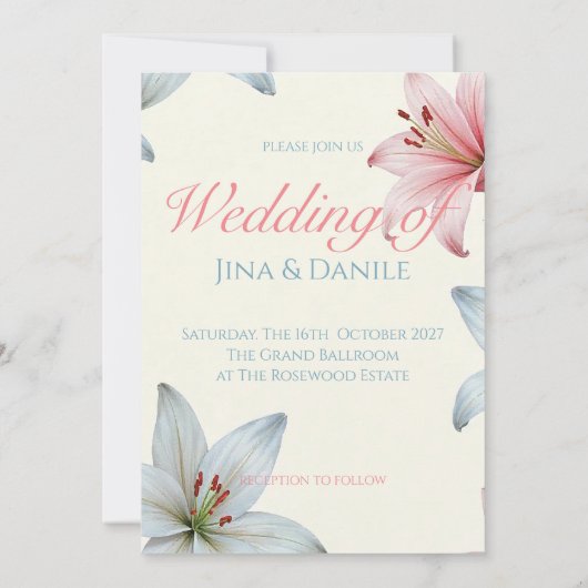 Invitation Azure Bloom V01 (Dos)