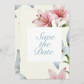 Invitation Azure Bloom V01 (Devant / Derrière)